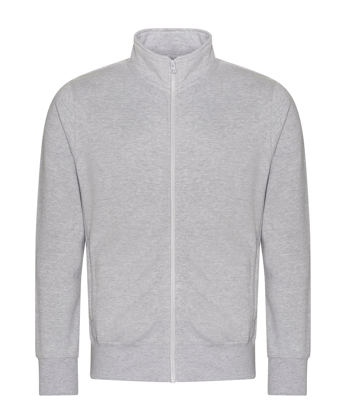 AWDis Just Hoods Campus full zip sweatshirt JH147 - Heather Grey - Customisable Sweatshirts