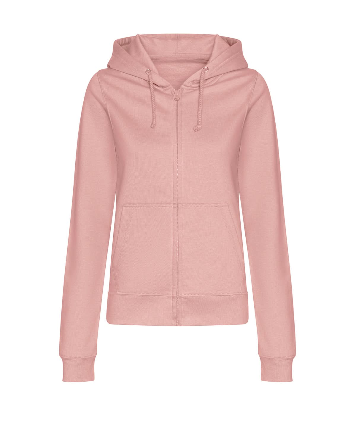 AWDis Just Hoods Womens college zoodie JH50F - Dusty Pink - Customisable Hoodies