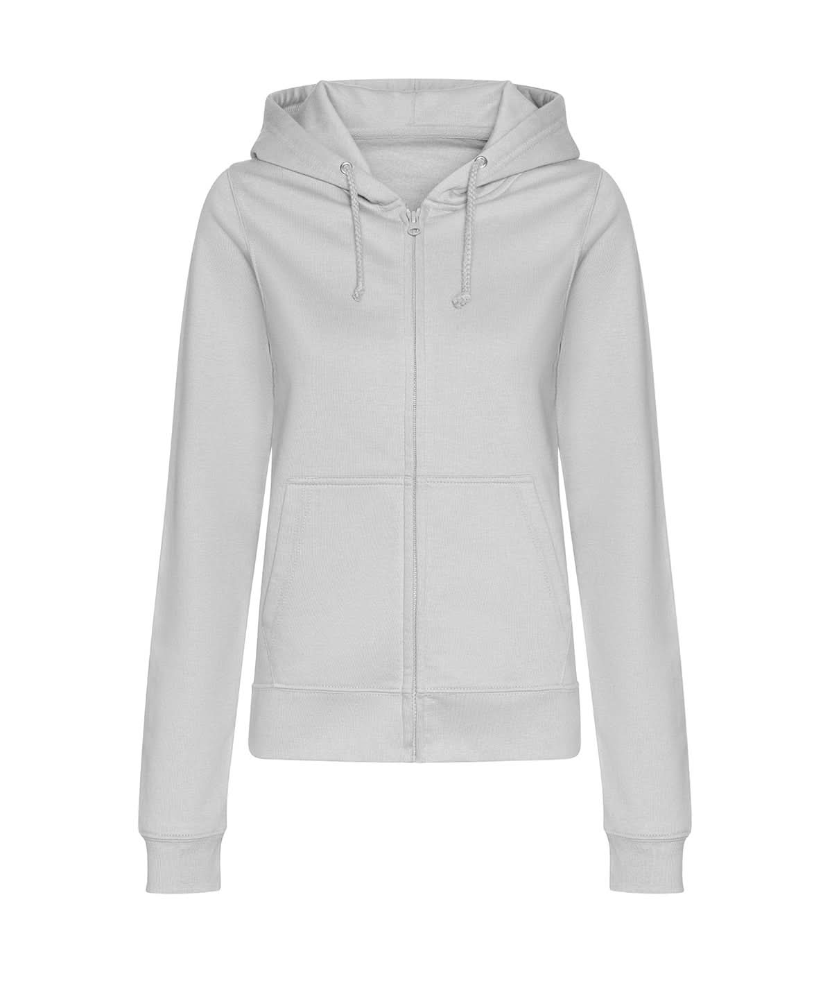 AWDis Just Hoods Womens college zoodie JH50F - Heather Grey - Customisable Hoodies