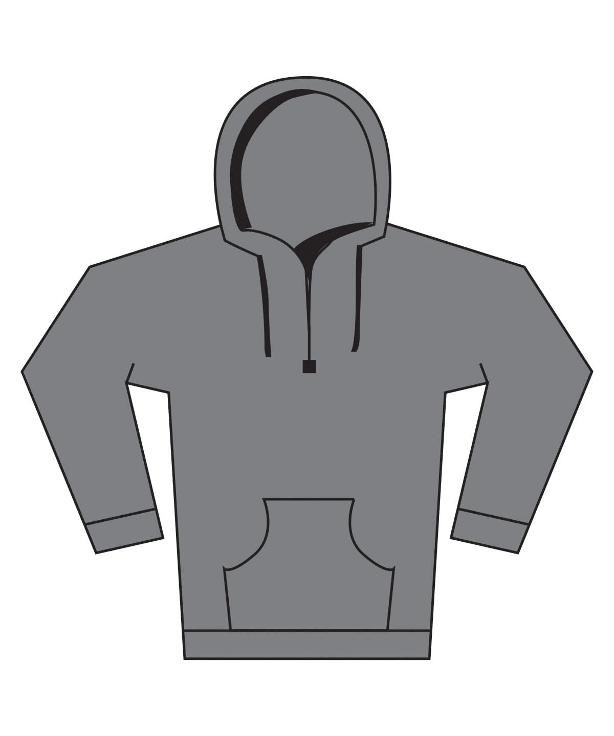 Kustom Kit Regular fit piqu hoodie with zipped pocket KK338 - Dark Grey - Customisable Hoodies