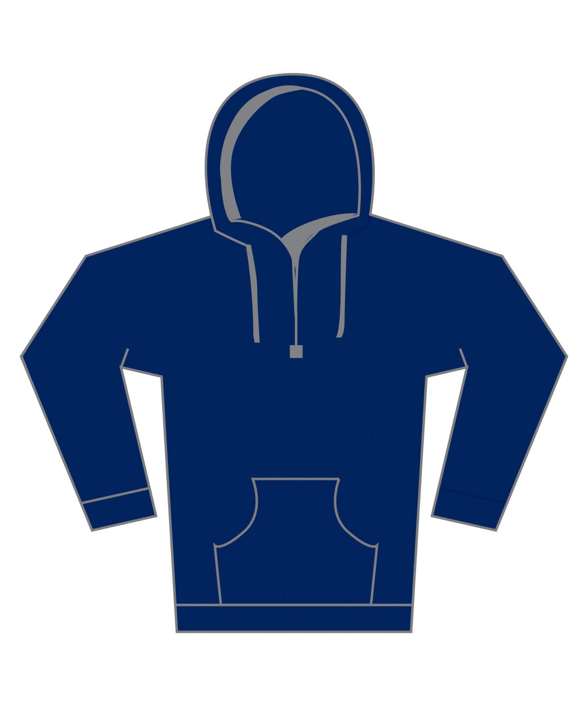Kustom Kit Regular fit piqu hoodie with zipped pocket KK338 - Navy - Customisable Hoodies