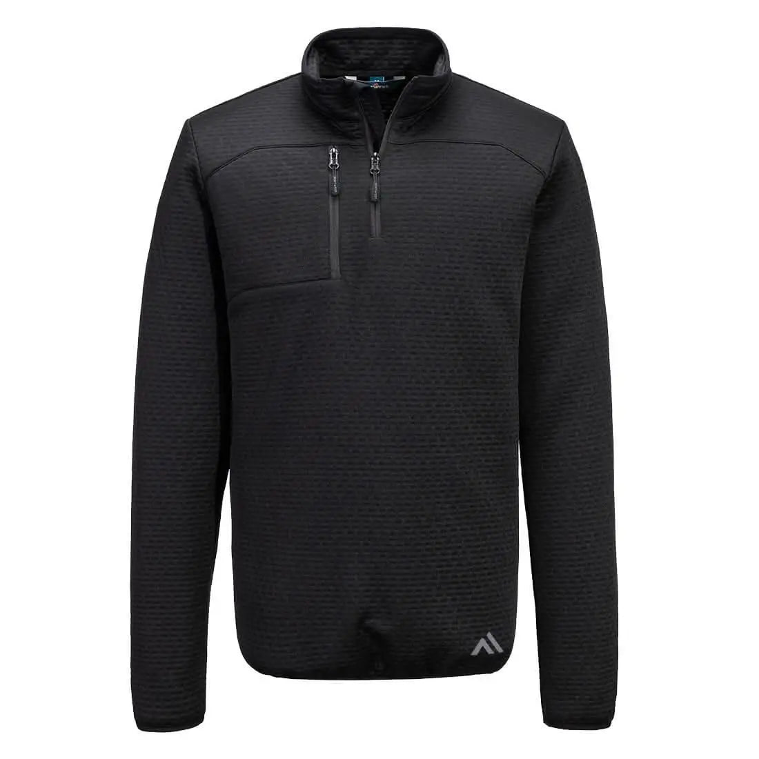 Kx3 Sport Textured 1/4 Zip Sweatshirt Kx376 - Black - Customisable Fleeces