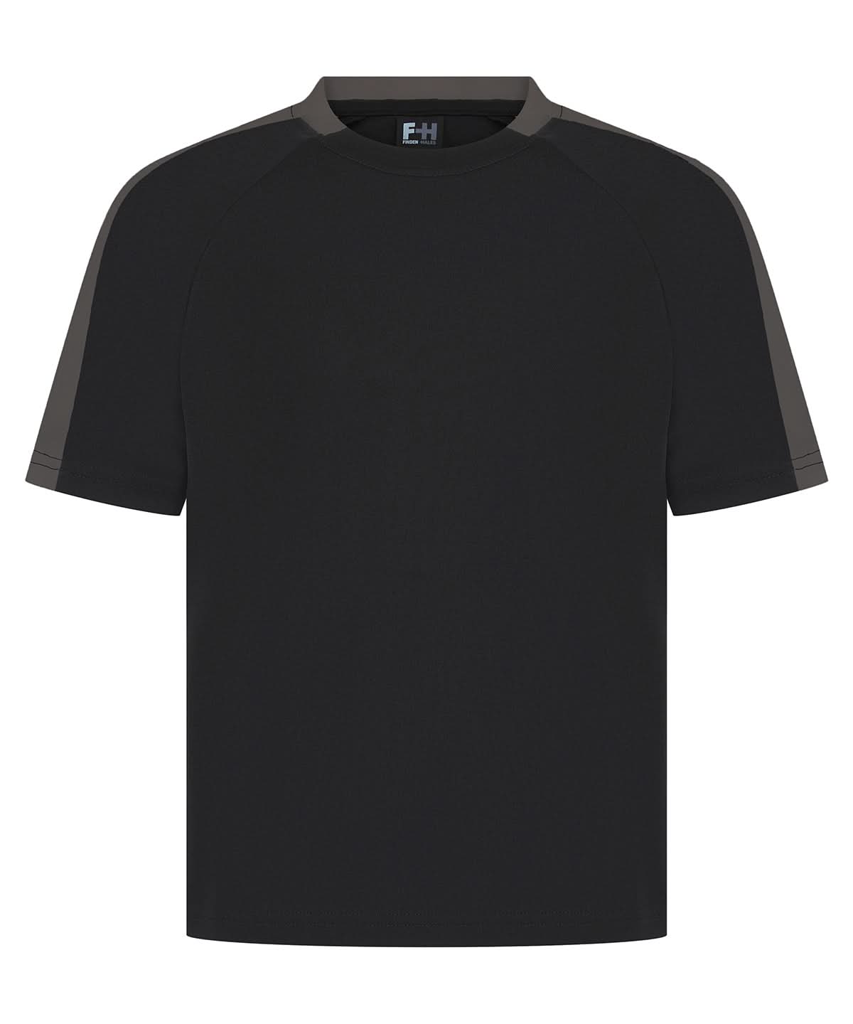 Finden & Hales Finden Hales Kids team t shirt LV292 - Black Gunmetal - Customisable T-Shirts
