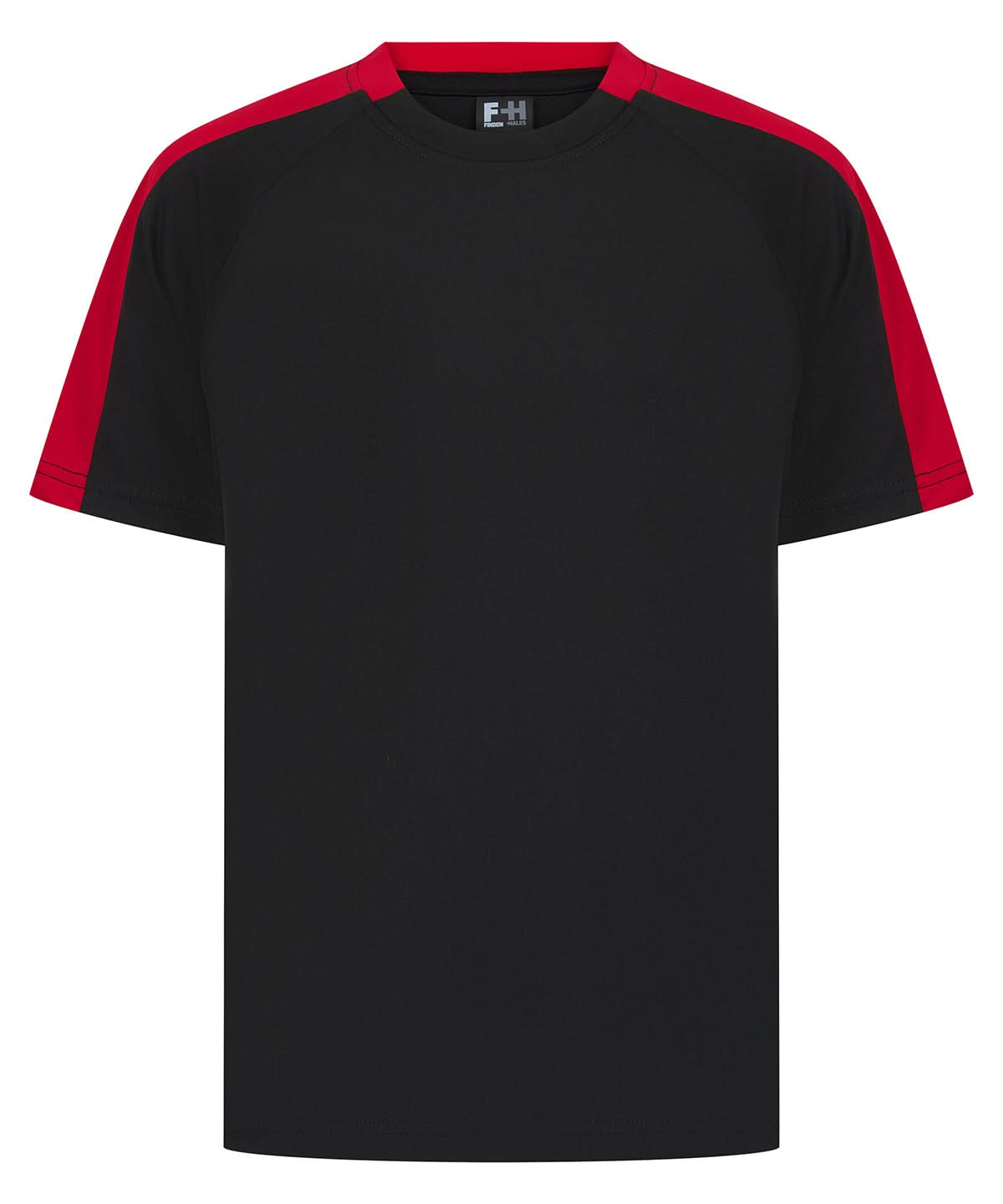 Finden & Hales Finden Hales Kids team t shirt LV292 - Black Red - Customisable T-Shirts
