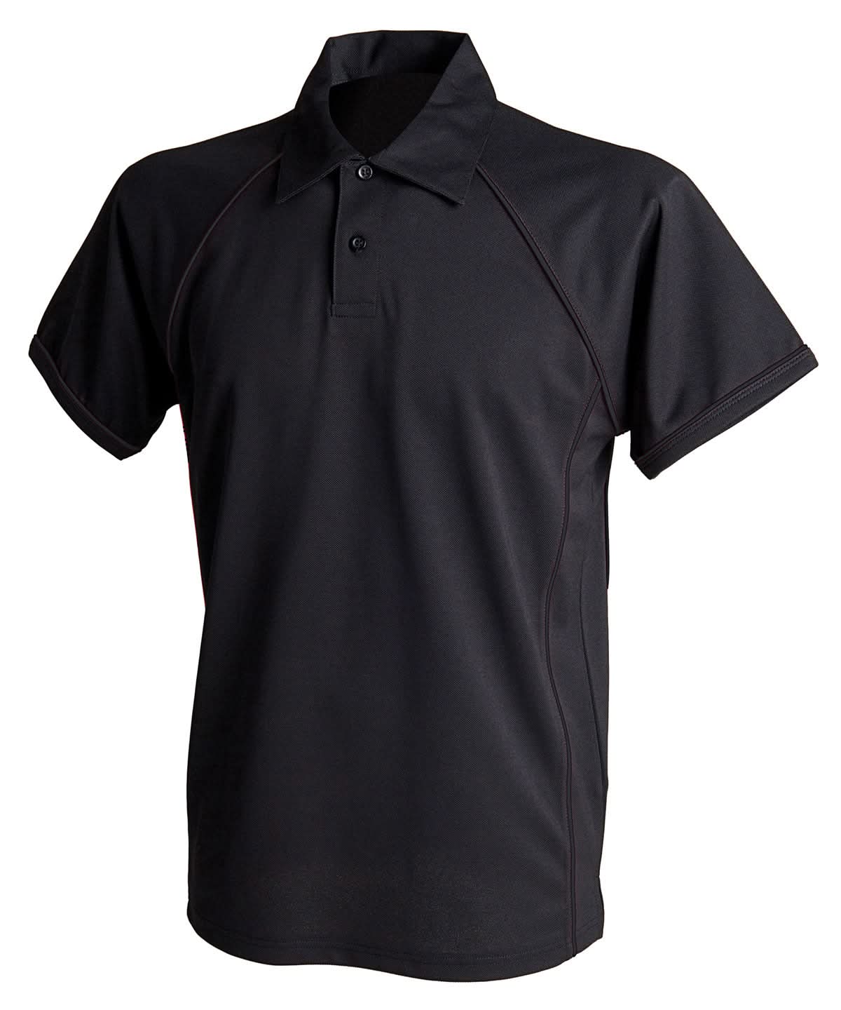 Finden & Hales Finden Hales Piped performance polo LV370 - Black Black - Customisable Polos