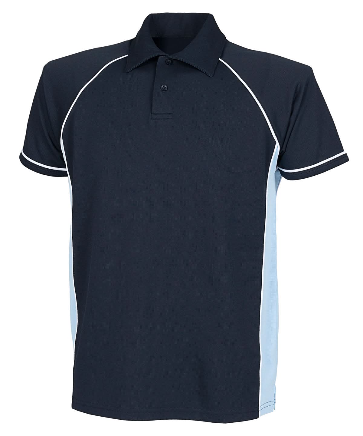 Finden & Hales Finden Hales Piped performance polo LV370 - Navy Sky White - Customisable Polos