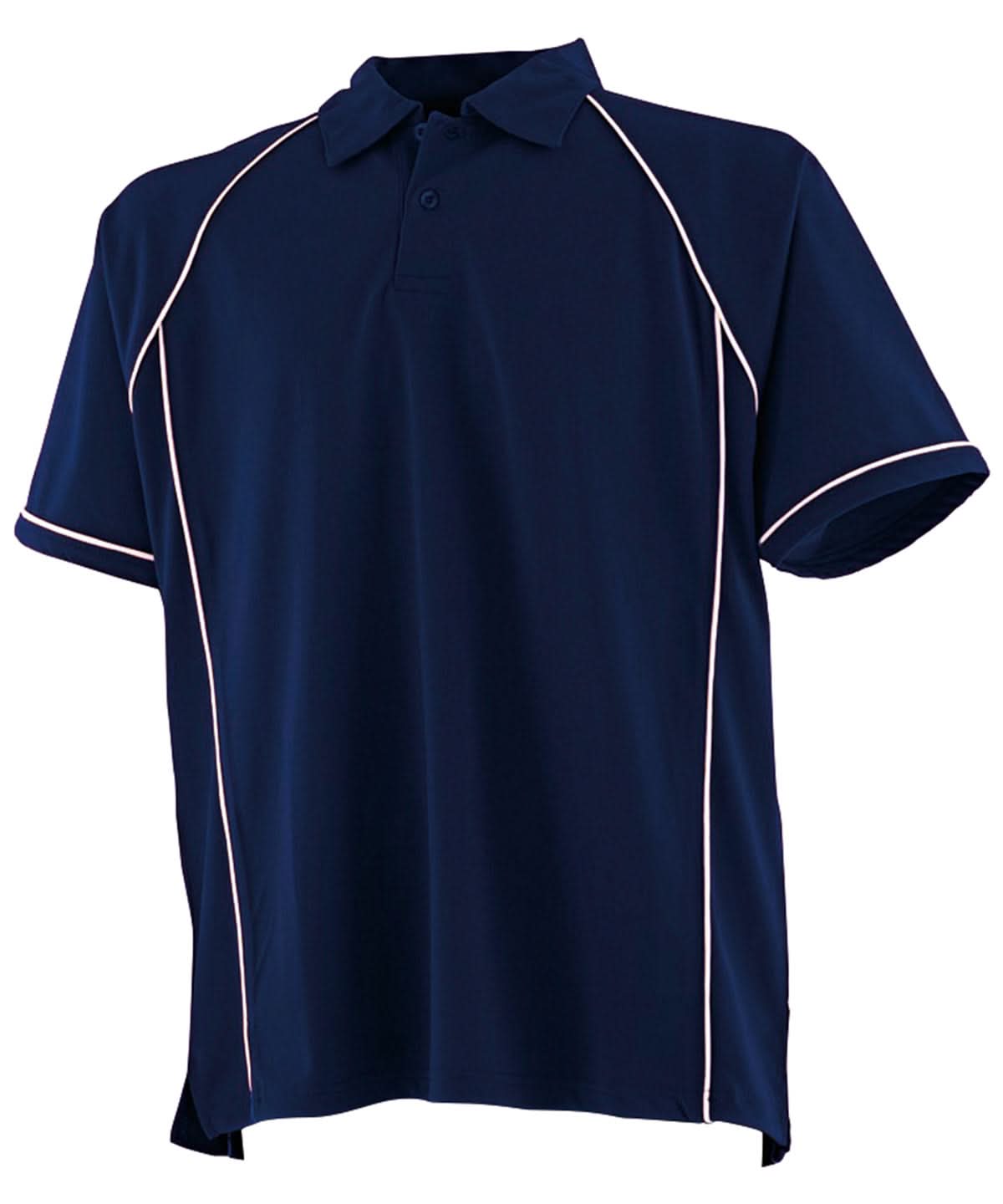Finden & Hales Finden Hales Piped performance polo LV370 - Navy White - Customisable Polos