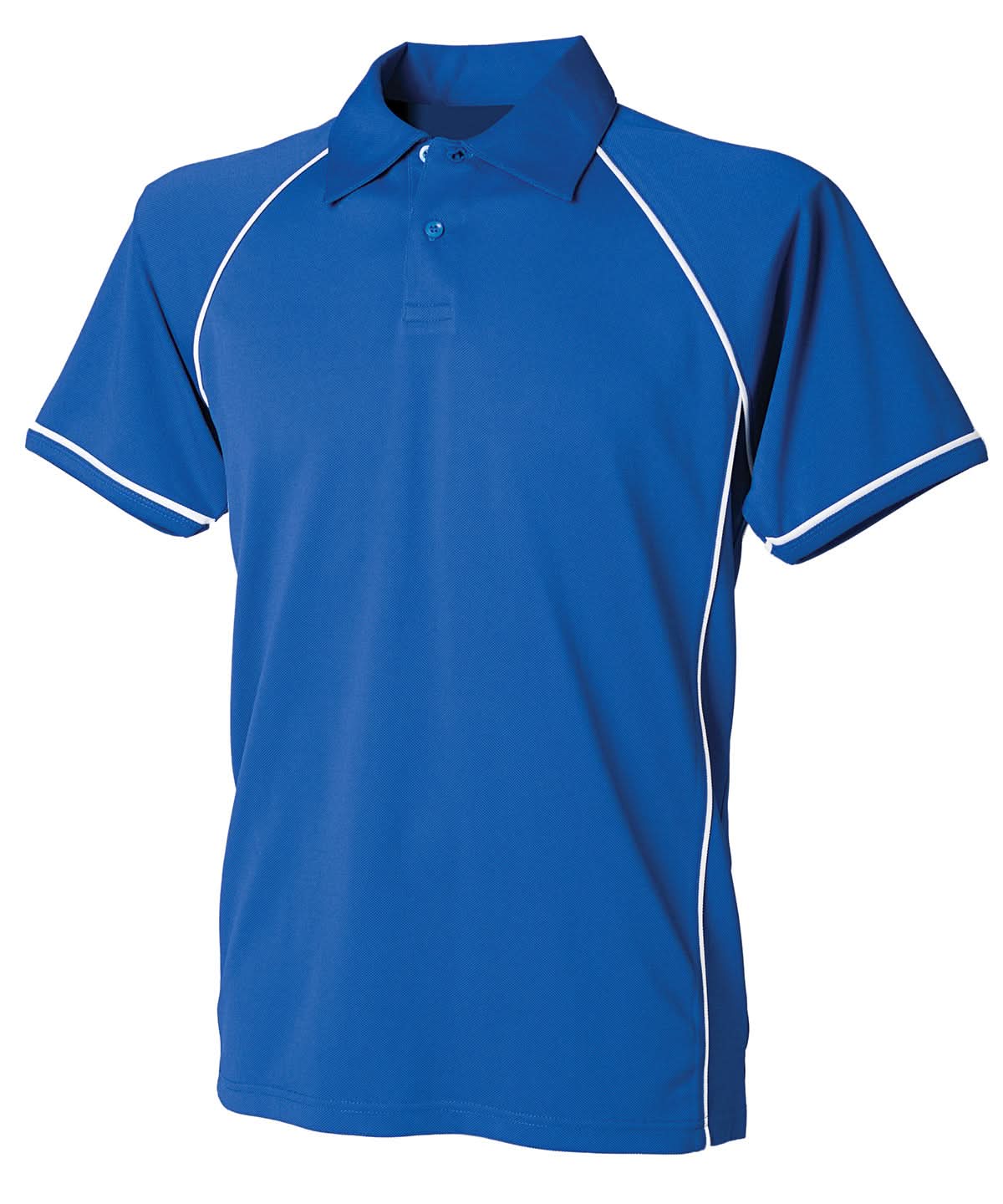 Finden & Hales Finden Hales Piped performance polo LV370 - Royal White - Customisable Polos
