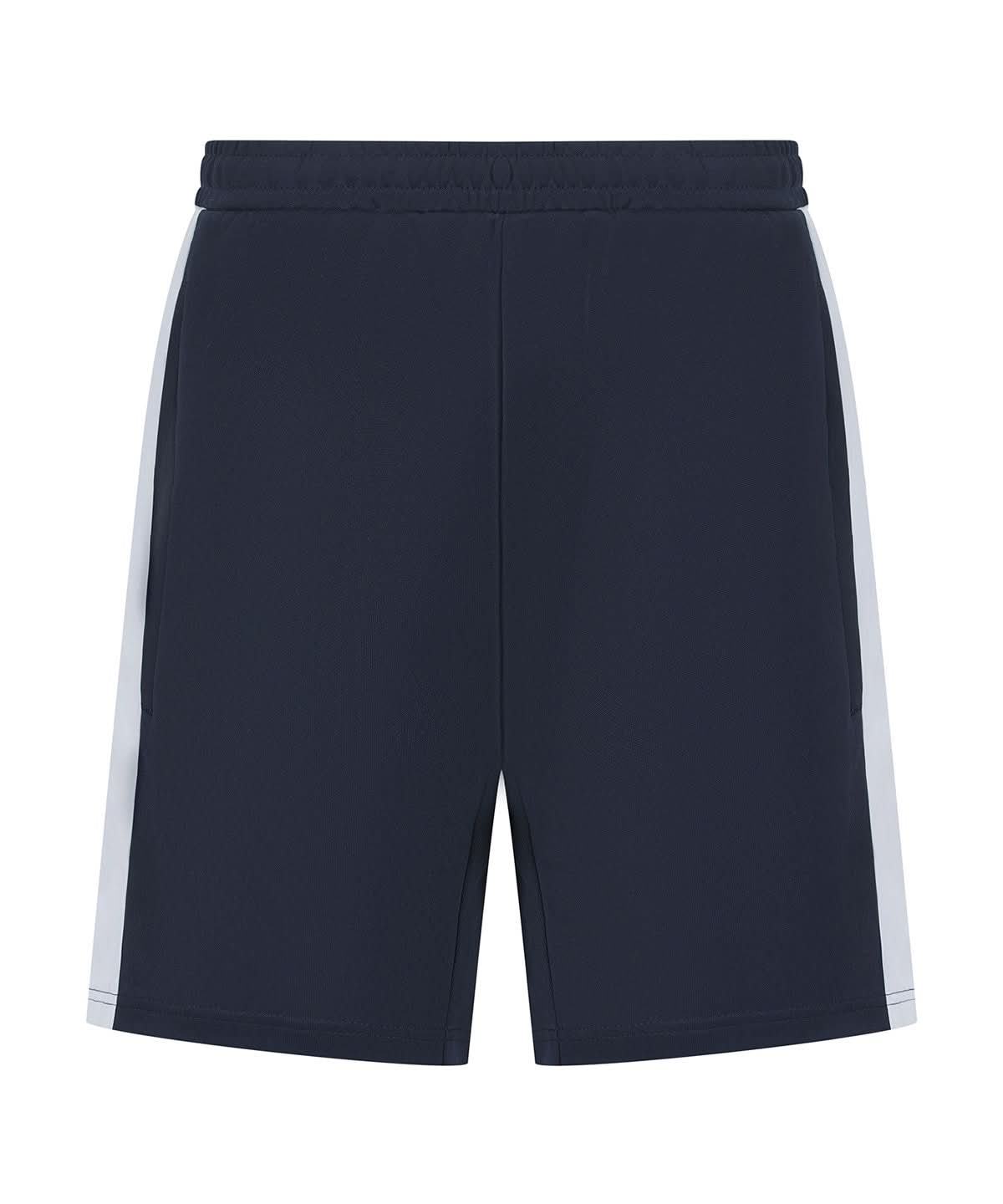 Finden & Hales Finden Hales Knitted shorts with zip pockets LV886 - Navy White - Customisable Shorts