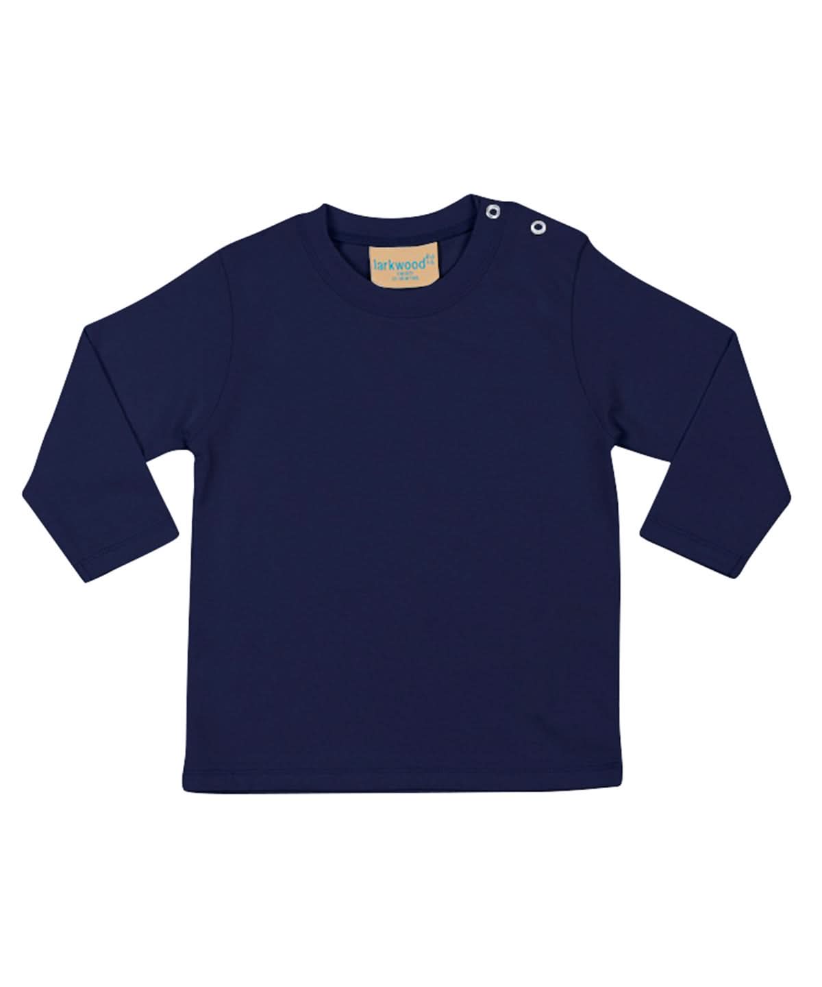 Larkwood Long Sleeved T Shirt LW21T - Navy - Customisable T-Shirts