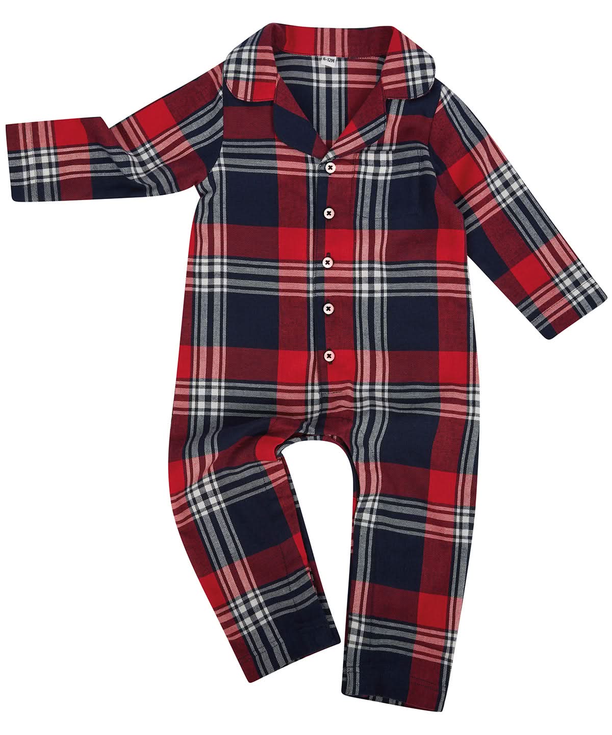Larkwood Tartan All In One LW74T - Red Navy Check - Customisable Onesies
