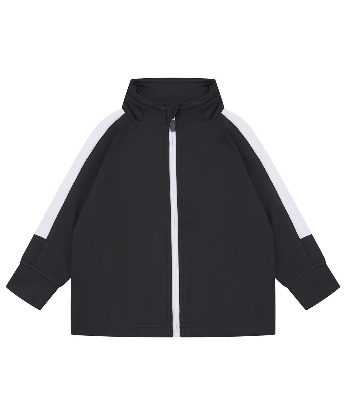 Larkwood Track Top LW820 - Black White - Customisable Trackwear