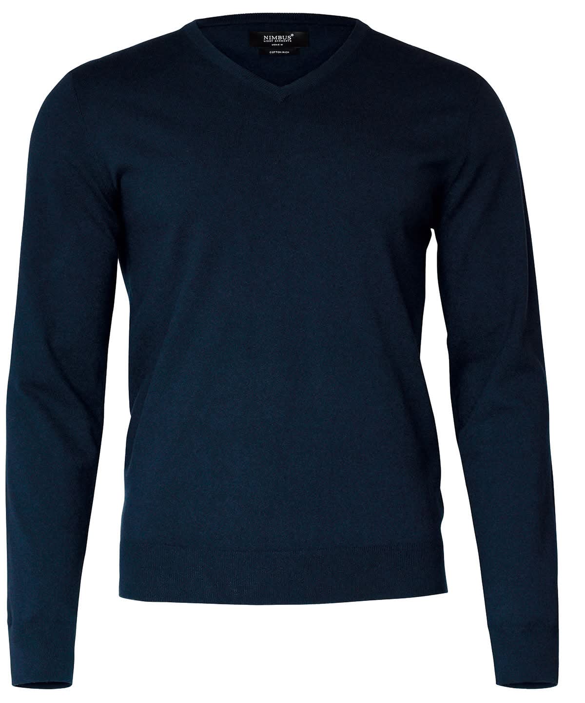 Nimbus Brighton elegant v neck knit N112M - Navy - Customisable Knitted Jumpers