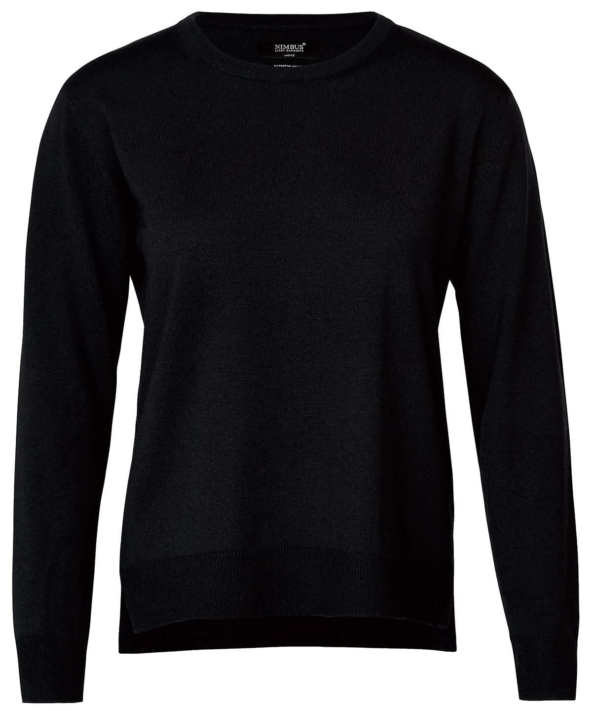Nimbus Womens Beaufort extra fine Cashwool merino knit N113F - Black - Customisable Knitted Jumpers