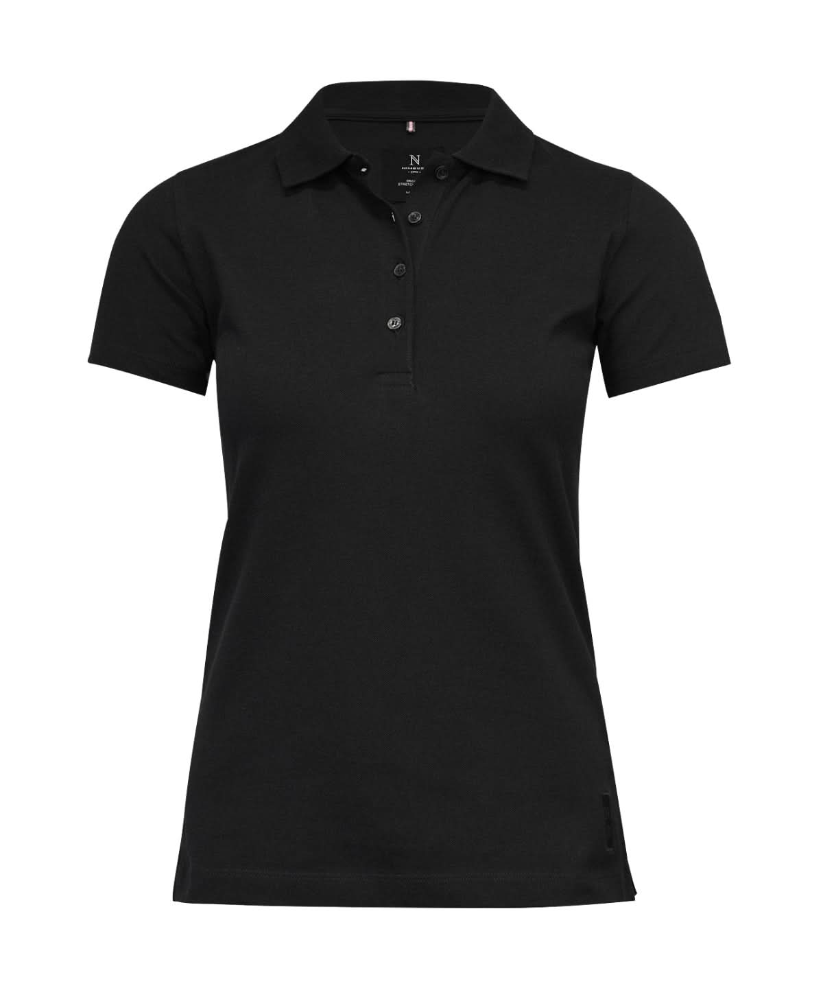 Nimbus Womens Harvard classic stretch deluxe polo N119F - Black - Customisable Polos
