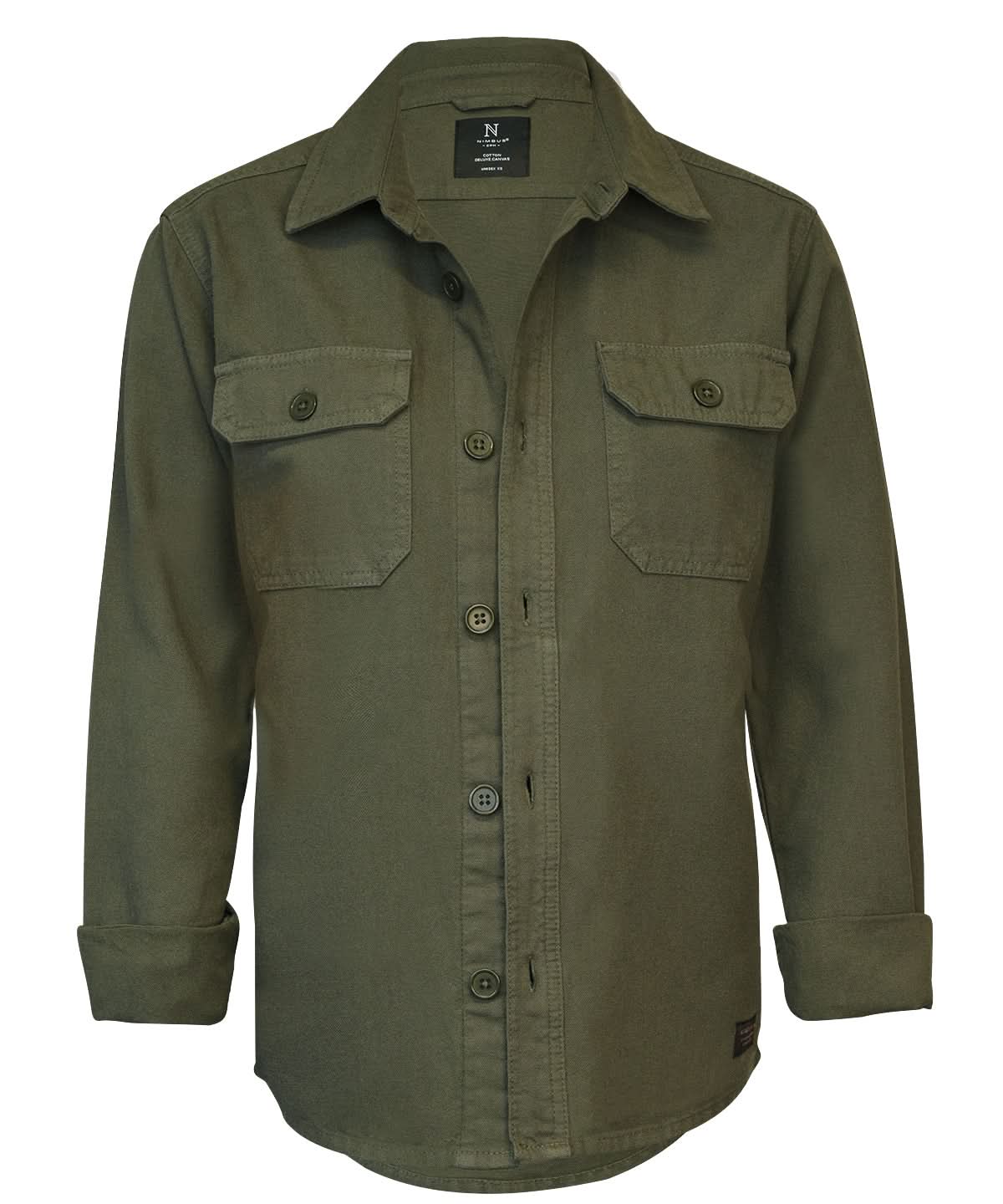 Nimbus Napa unisex versatile overshirt NB118 - Light Olive - Customisable Shirts