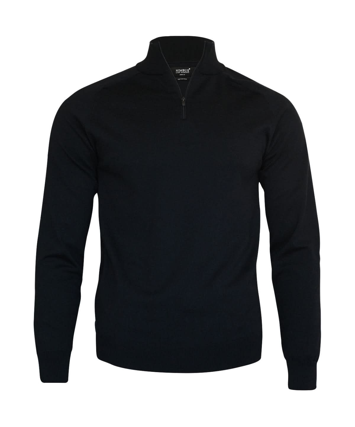 Nimbus Brighton 14 zip NB121 - Black - Customisable Knitted Jumpers