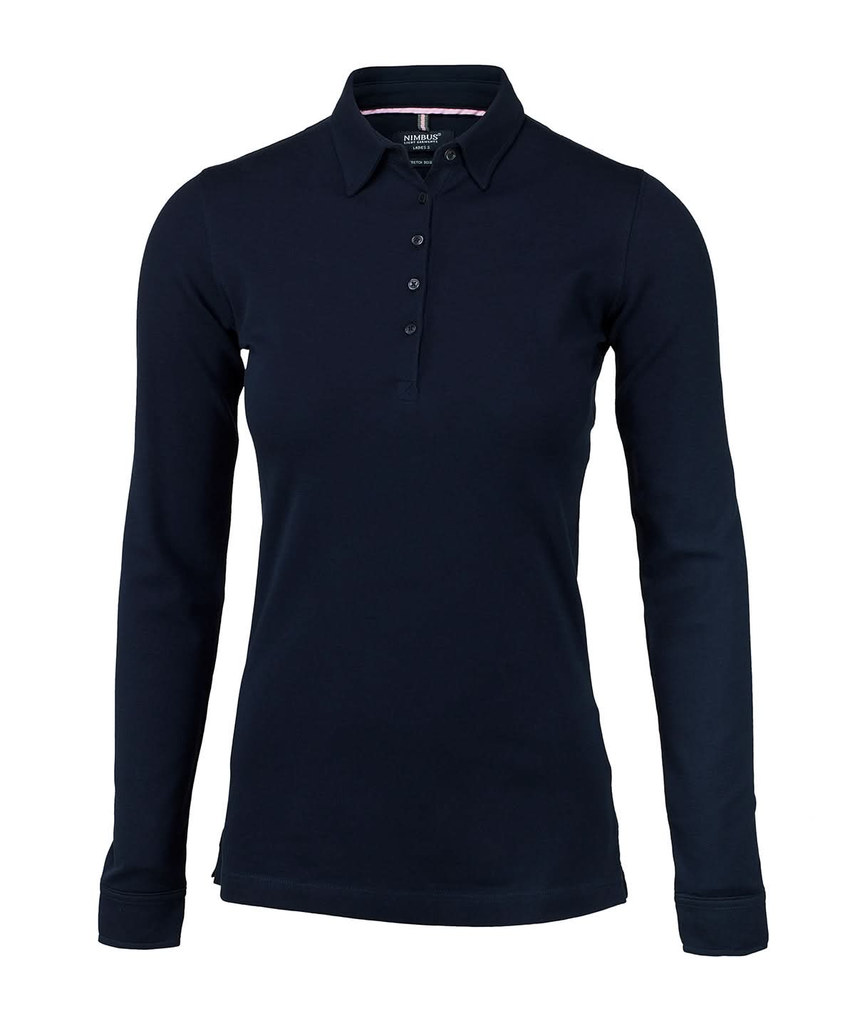 Nimbus Womens Carlington deluxe long sleeve polo NB71F - Dark Navy - Customisable Polos