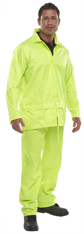 Beeswift Nylon Weatherproof Suit - Saturn Yellow - Customisable Suits