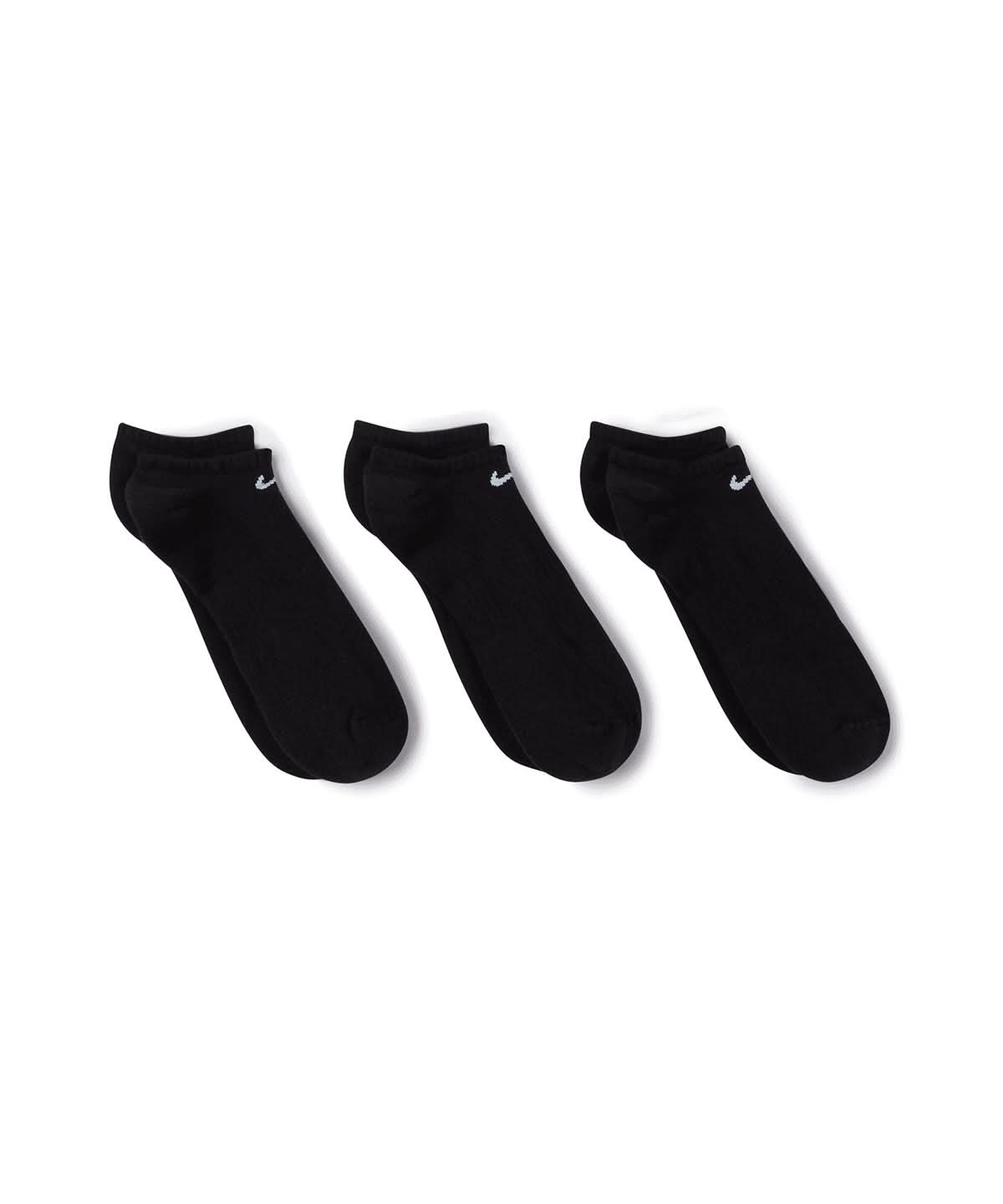 Nike everyday cushioned no show socks 3 pairs NK360 - Black - Customisable Socks