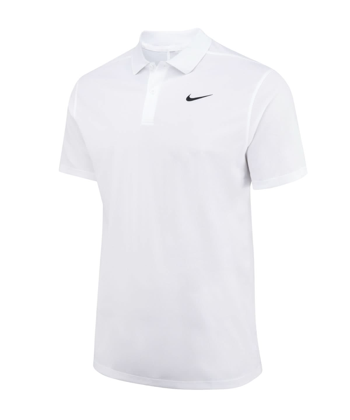 Nike Dri FIT victory solid polo NK372 - White Black - Customisable Polos