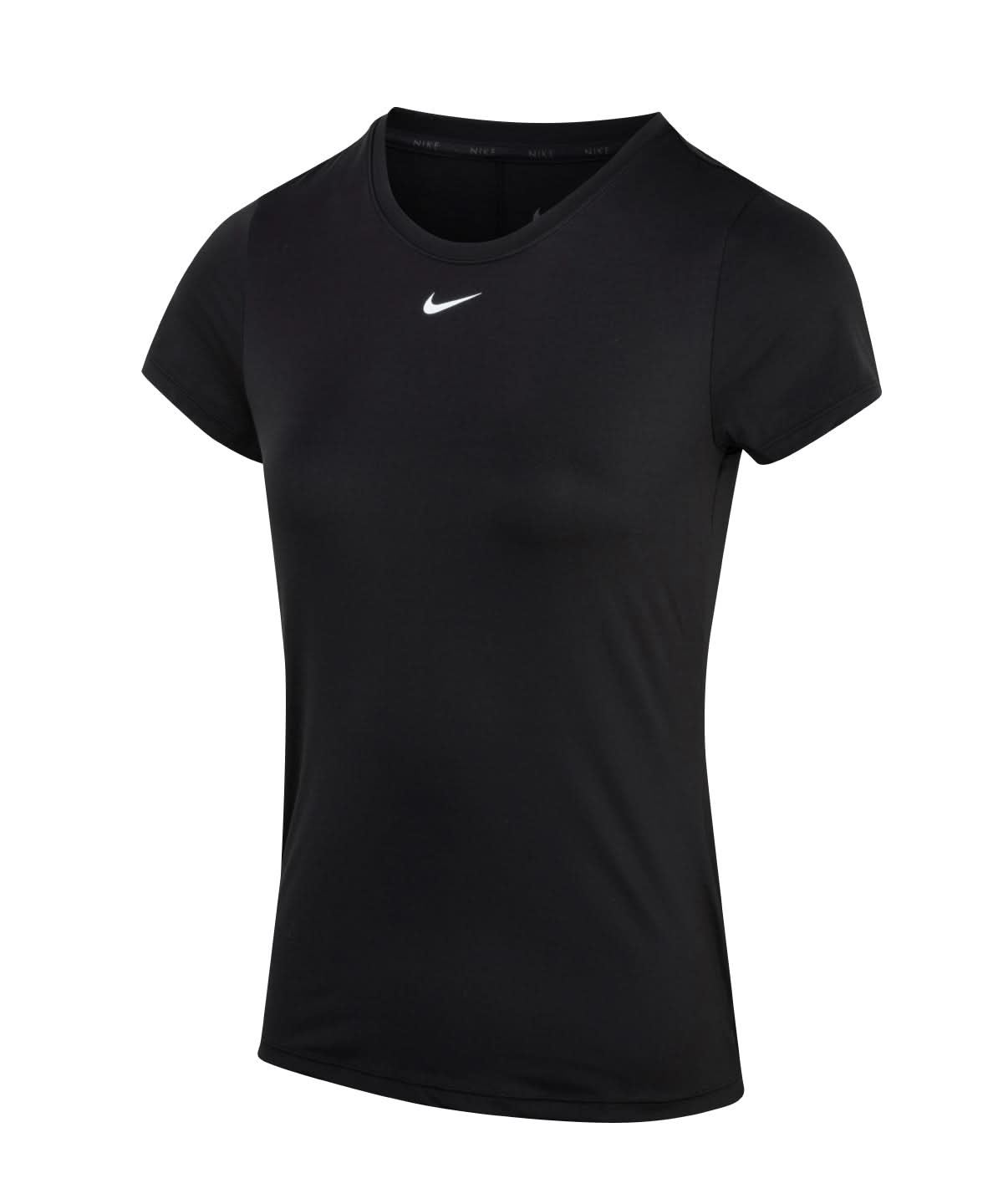 Nike Womens One Dri FIT short sleeve slim top NK373 - Black White - Customisable T-Shirts