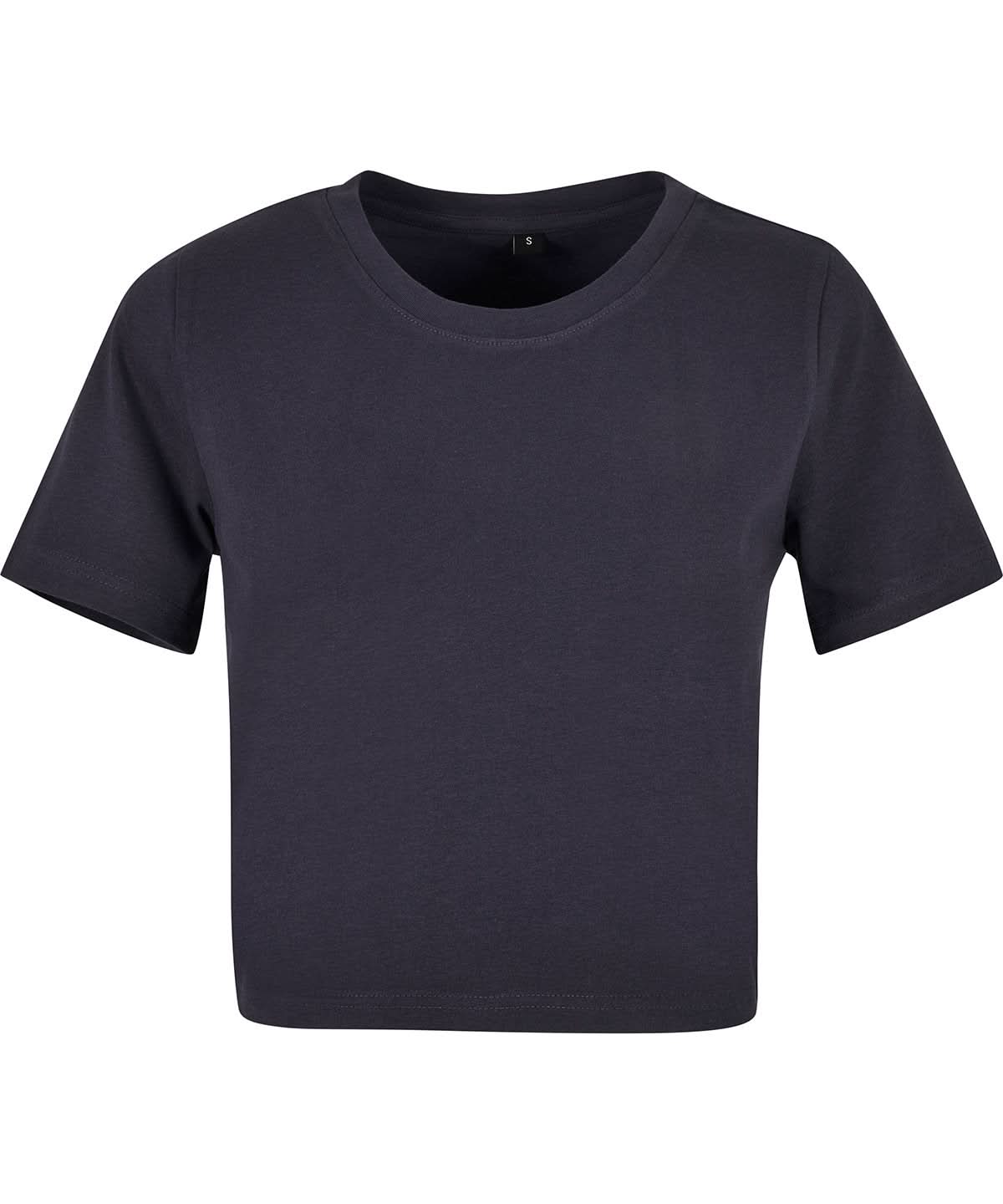 New Morning Studios Womens cropped tee NM006 - Navy - Customisable T-Shirts