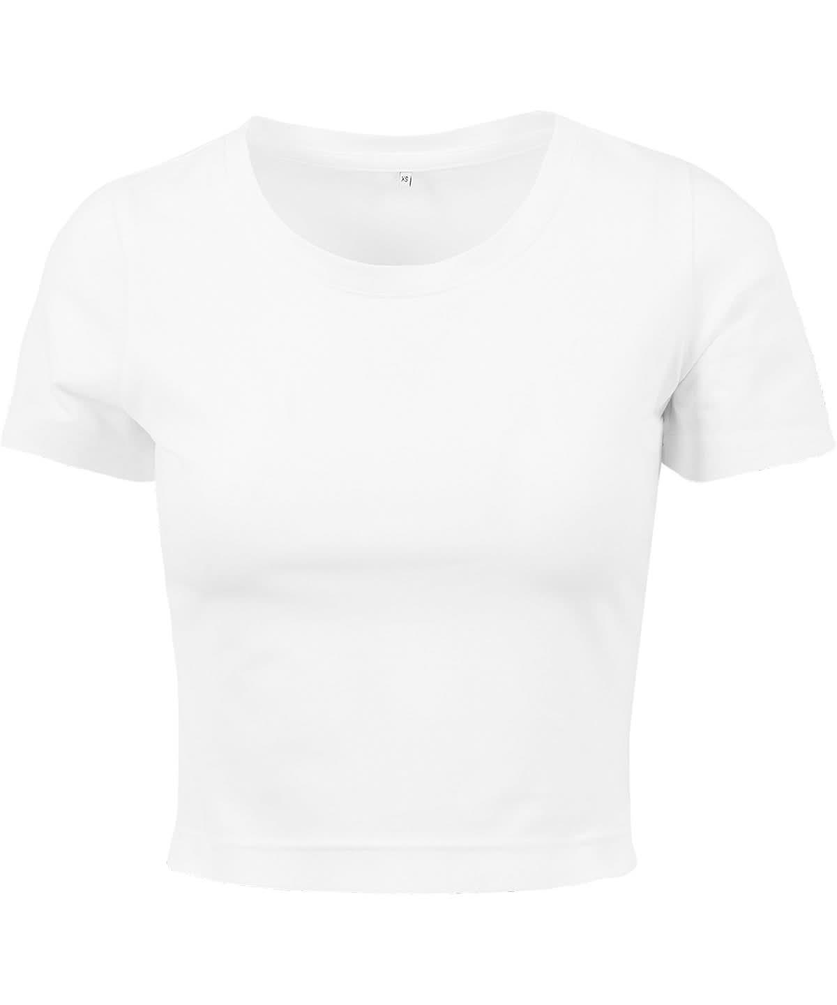 New Morning Studios Womens cropped tee NM006 - White - Customisable T-Shirts