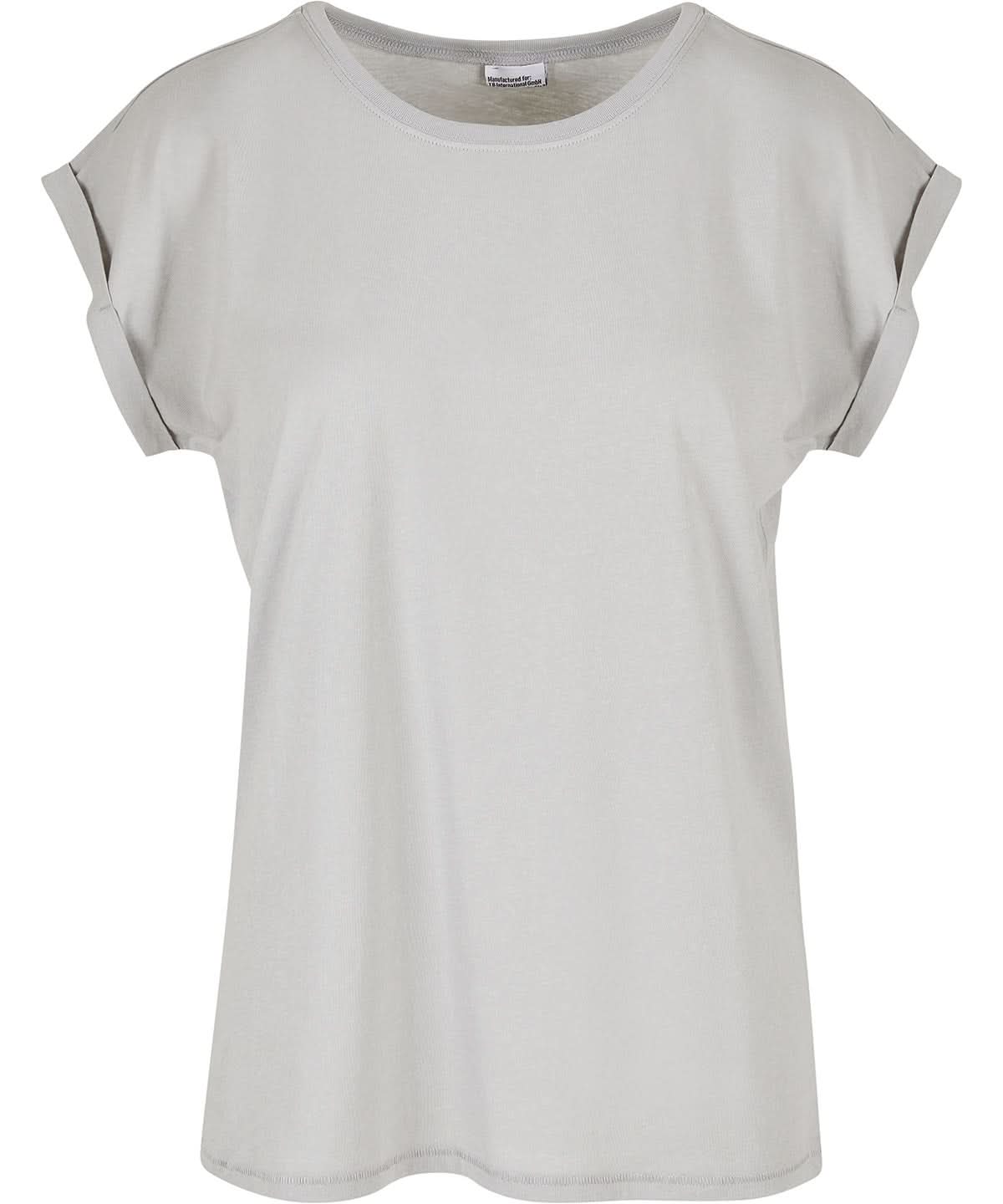 New Morning Studios Womens regular extended shoulder tee Light Asphalt NM007 - Light Asphalt - Customisable T-Shirts
