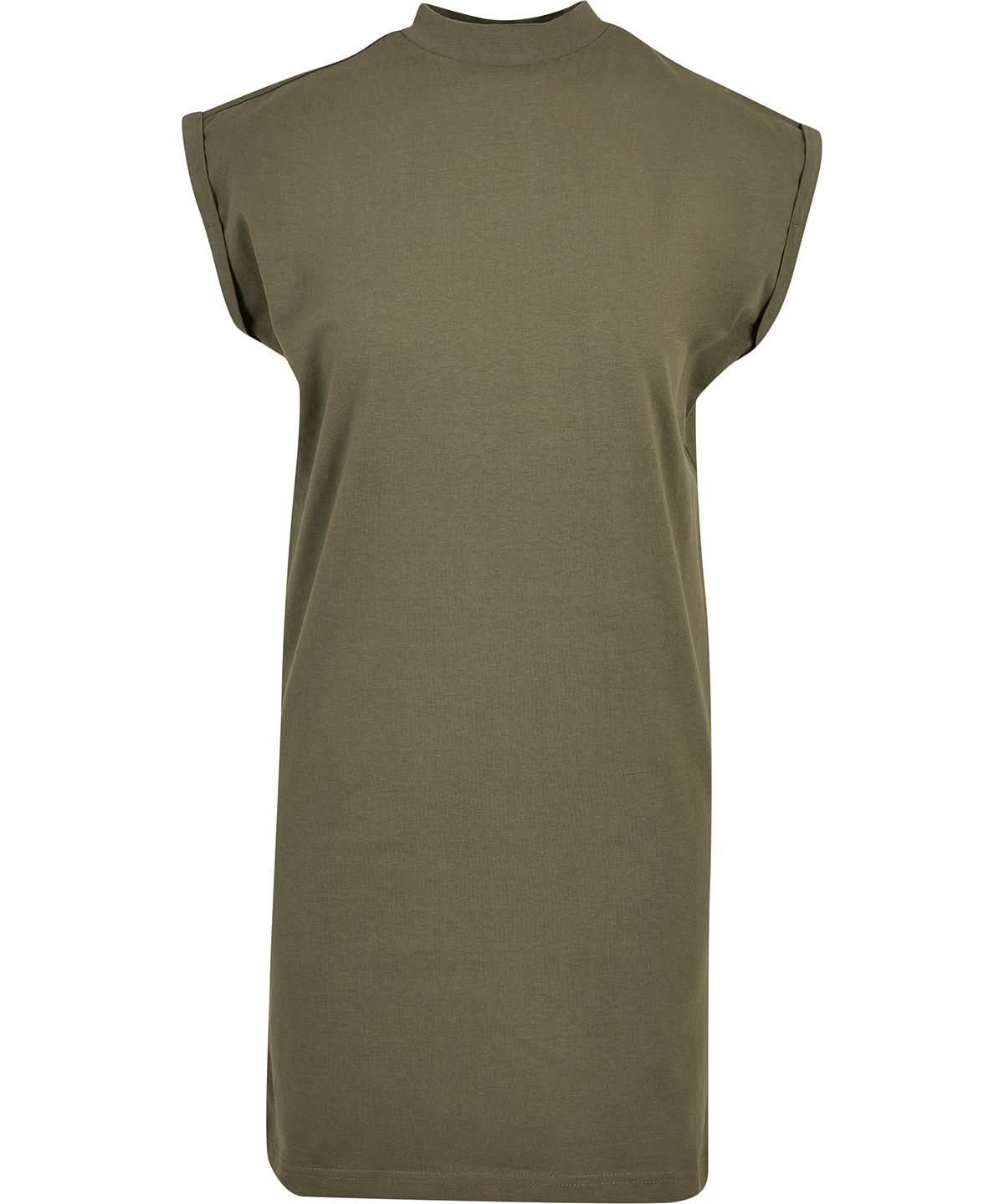 New Morning Studios Womens extended shoulder dress NM026 - Olive - Customisable Dresses