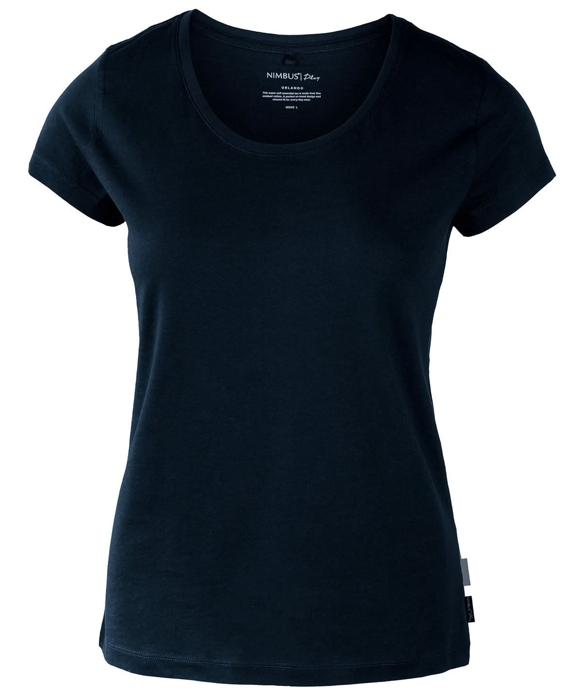Nimbus Womens Orlando soft round neck t shirt NP01F - Navy - Customisable T-Shirts