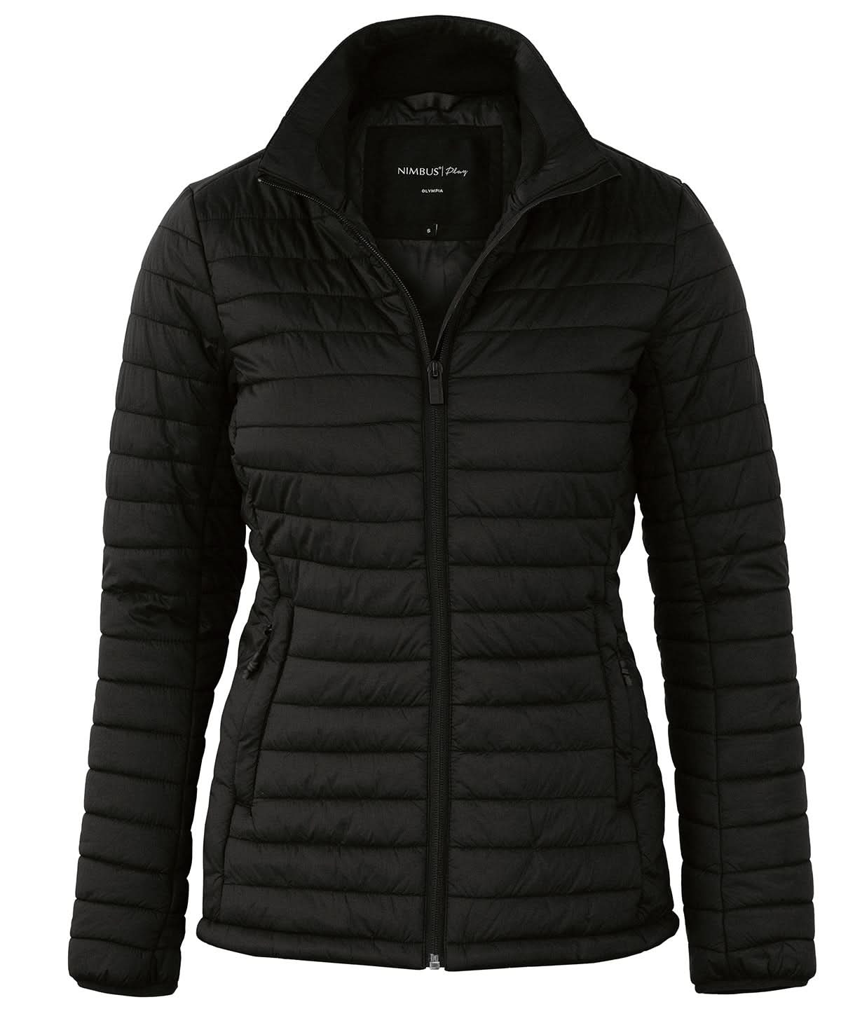 Nimbus Womens Olympia comfortable puffer jacket NP11F - Black - Customisable Jackets
