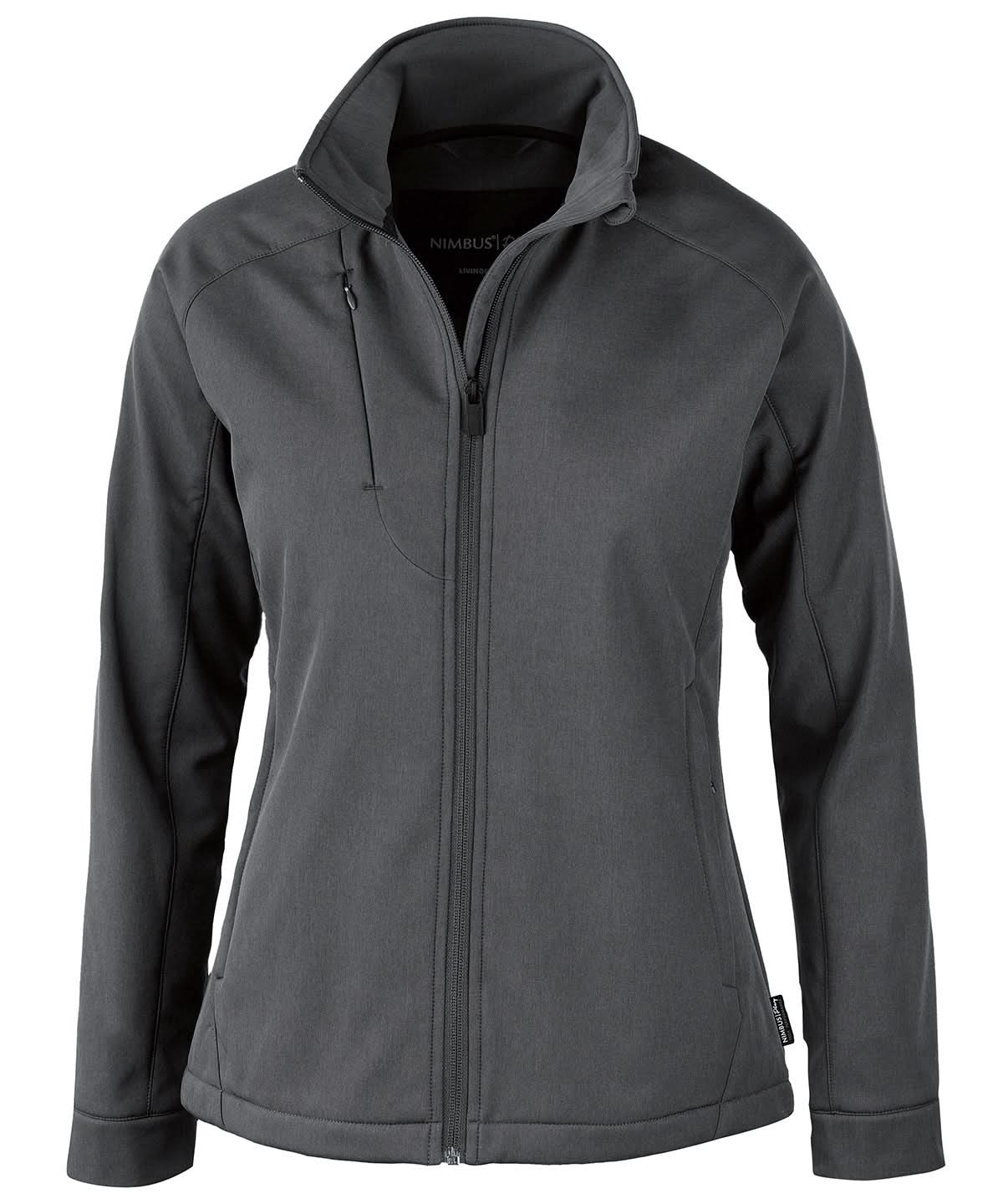 Nimbus Womens Livingston 4 way stretch softshell NP12F - Grey Melange - Customisable Softshell Jacket