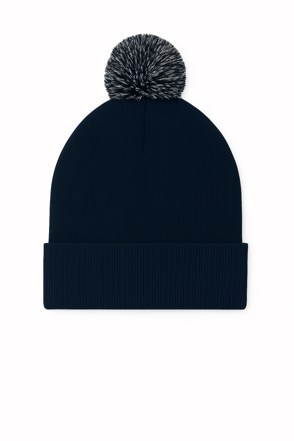 Pom Pom Beanie - UC413 - Navy Light Grey One - Customisable HEADWEAR