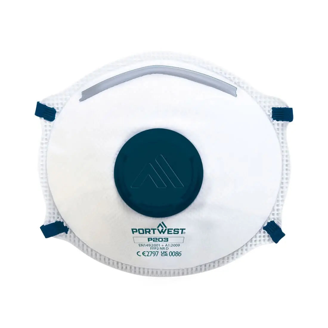 Ffp2 Valved Dolomite Respirator (Pk10) P203 - White OneSize - Customisable Disposable Respirators