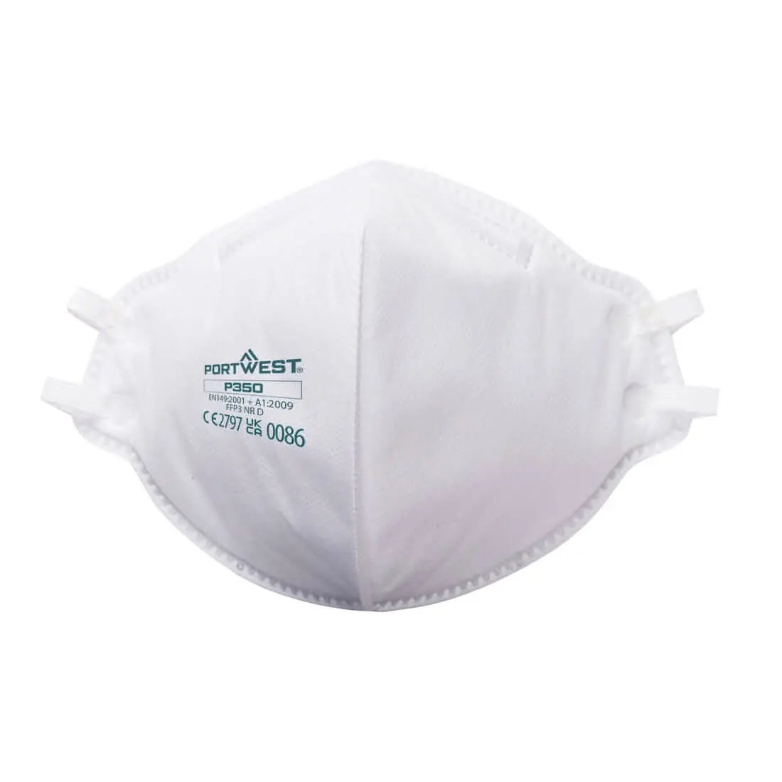 Ffp3 Dolomite Fold Flat Respirator (Pk20) P350 - White - Customisable