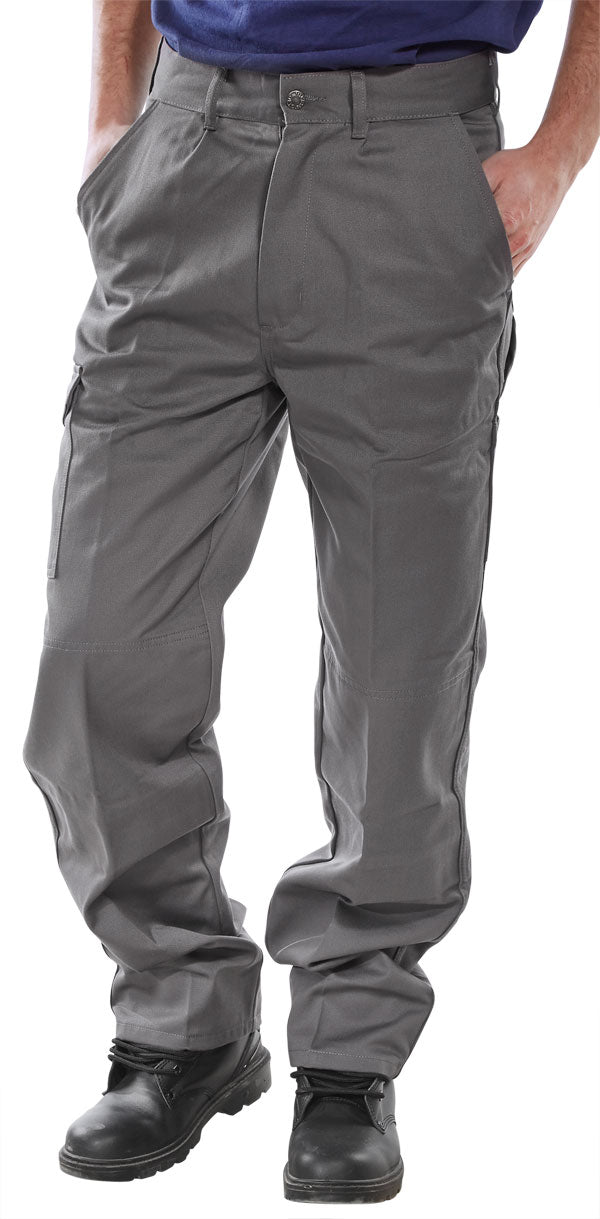 Beeswift Heavyweight Drivers Trousers - Grey - Customisable Trousers