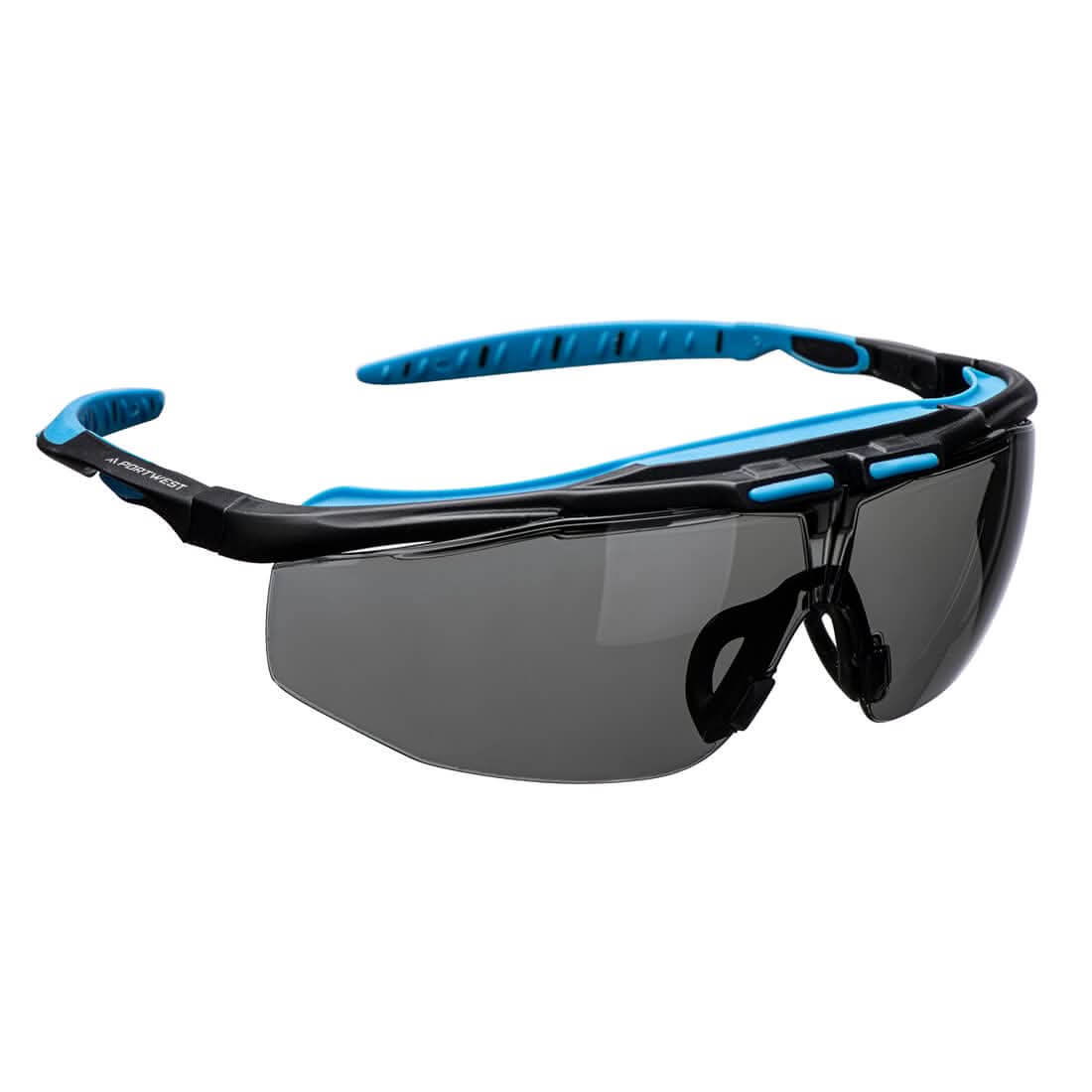 Portwest Peak Kn Safety Glasses PS23 - Smoke - Customisable PPE
