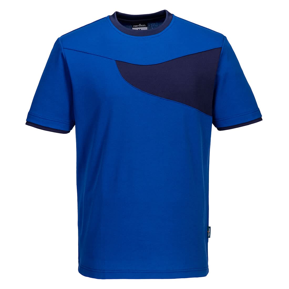 Portwest Pw2 Cotton Comfort T Shirt SS PW211 - Royal Navy - Customisable T-Shirts