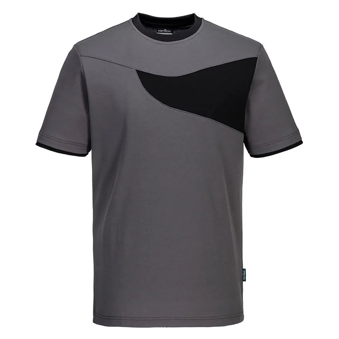 Pw2 Cotton Comfort T Shirt S/S - Zoom Grey Black - Customisable T-Shirt