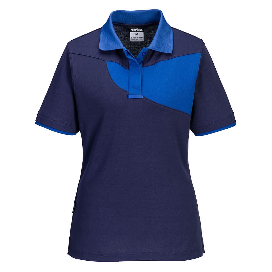 Portwest Pw2 WomenS Polo Shirt SS PW219 - Navy Royal - Customisable Polos