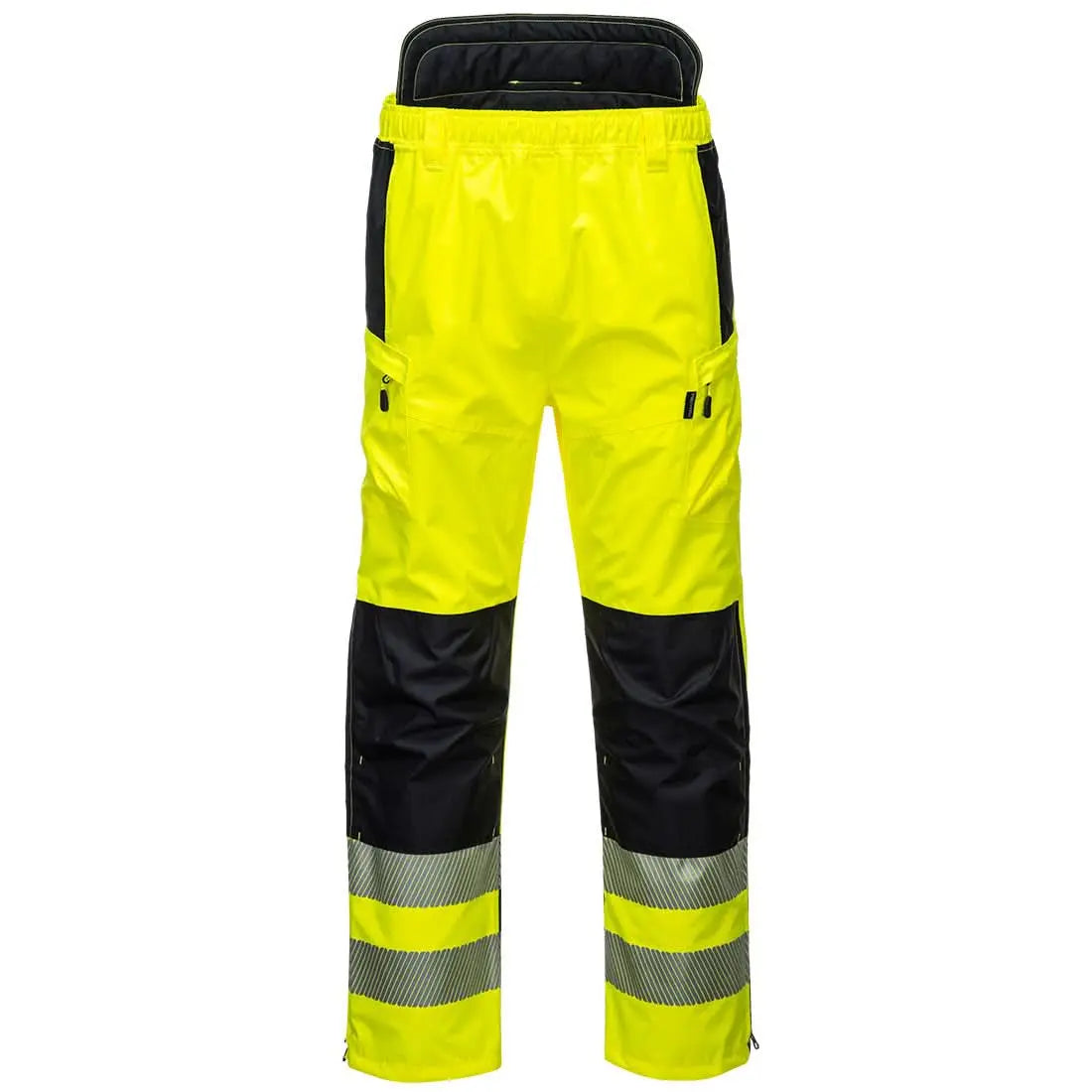 Pw3 Hi Vis Extreme Rain Trousers Pw342 - Yellow Black - Customisable Rain Trousers