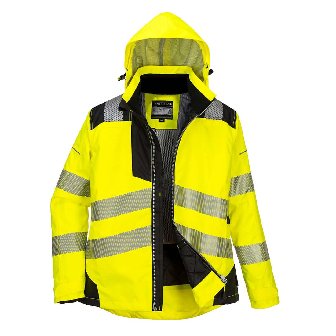 Portwest Pw3 Hi Vis WomenS Winter Jacket PW382 - Yellow Black - Customisable Jackets