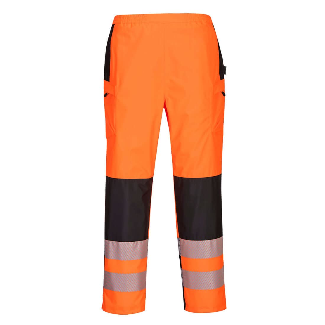 Portwest Pw3 Hi Vis WomenS Rain Trousers PW386 - Orange Black - Customisable Hi-Vis Trousers