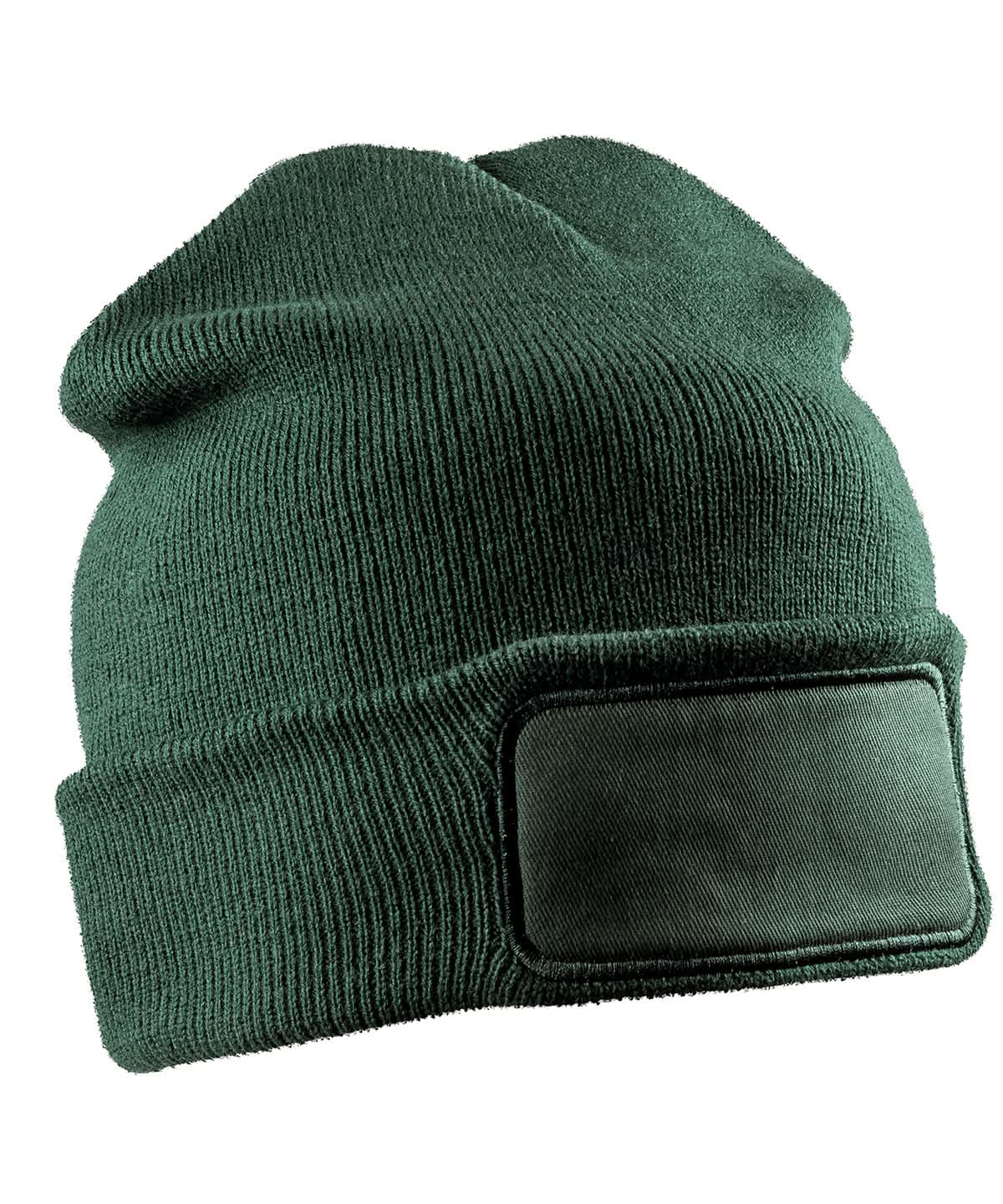 Result Genuine Recycled Recycled double knit printers beanie RC927 - Bottle Green One size - Customisable Beanies