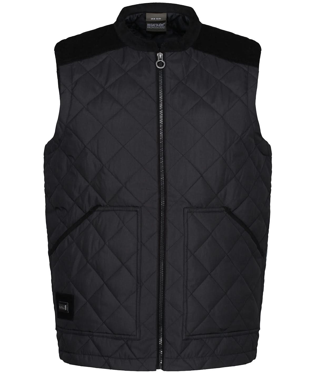 Regatta Professional Moreton diamond quily gilet rg213 - Black - Customisable Gilets & Body Warmers