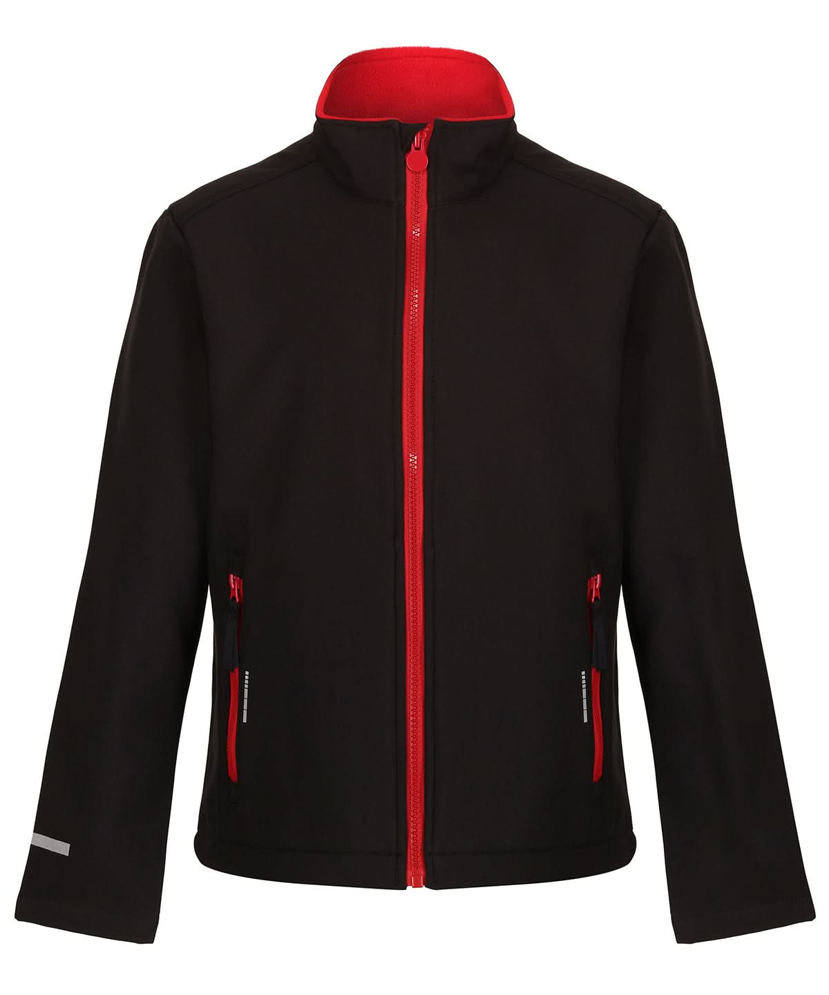 Regatta Junior Kids Ablaze softshell jacket RG332 - Black Classic Red - Customisable Softshell Jacket