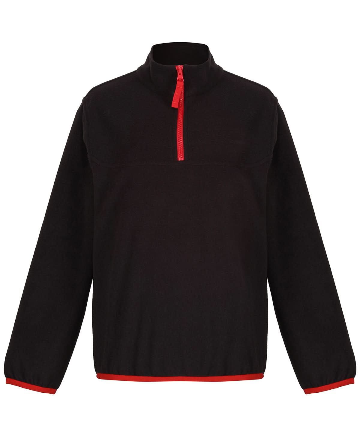 Regatta Junior Kids half zip microfleece RG334 - Black Classic Red - Customisable Fleece