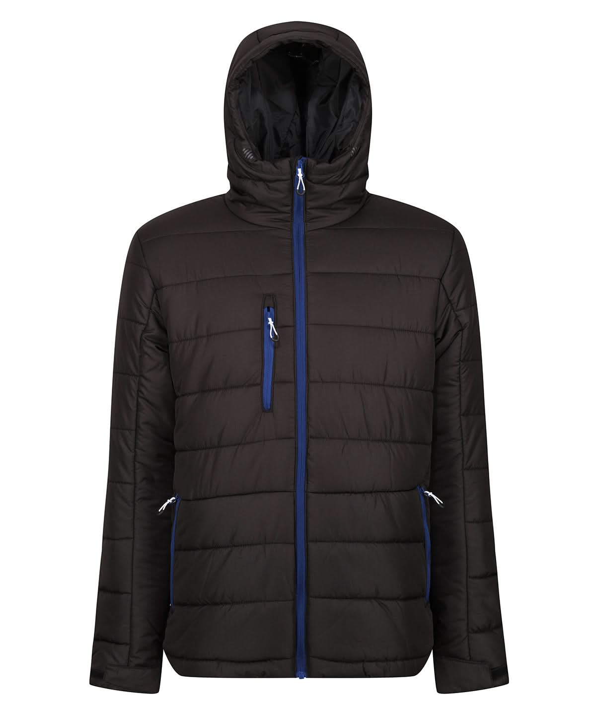 Regatta Professional Navigate thermal hooded jacket RG338 - Black New Royal - Customisable Jackets