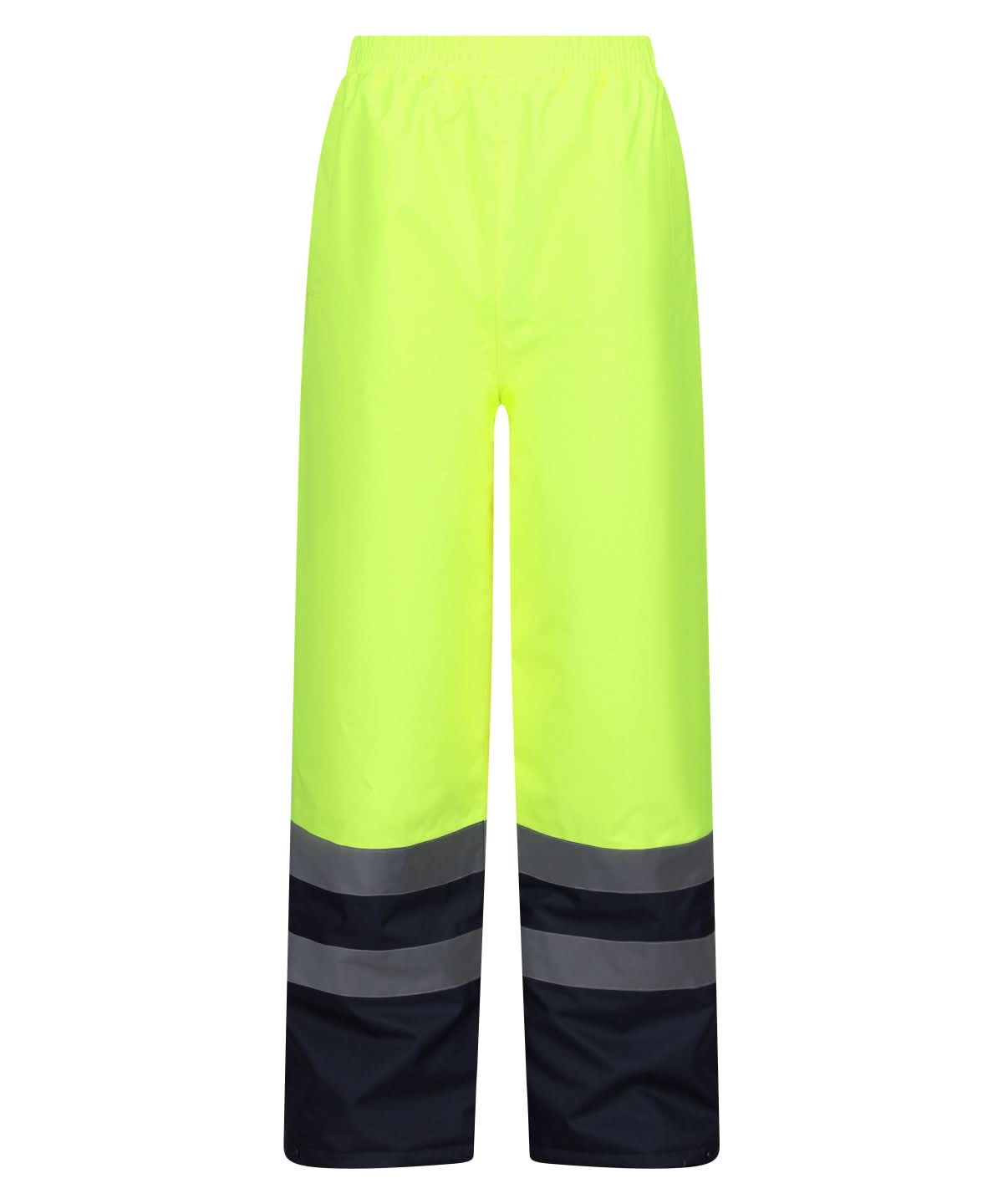 Regatta High Visibility Pro hi vis insulated overtrousers RG468 - Yellow Navy - Customisable Hi-Vis Trousers